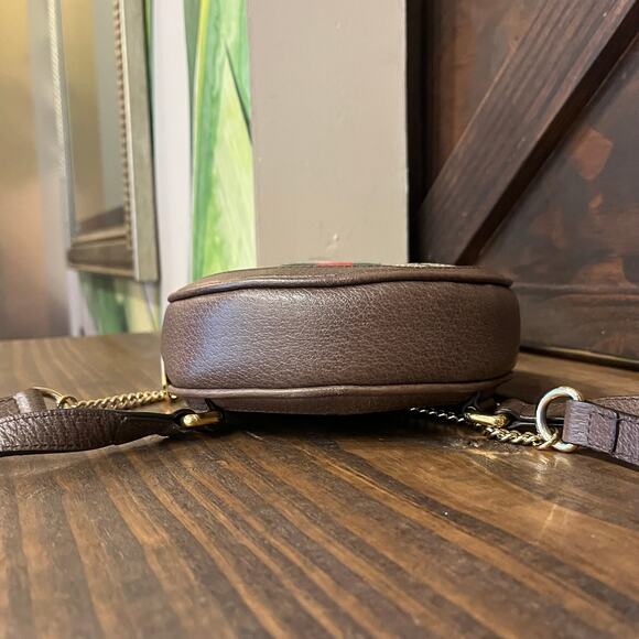 GUCCI Ophidia Round Mini GG Supreme Monogram Web Backpack - Picture 4 of 11